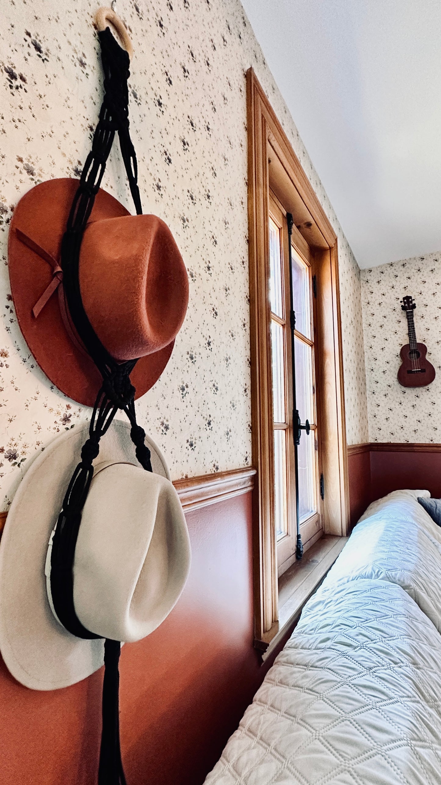 Recycled Cotton Macrame Hat Rack