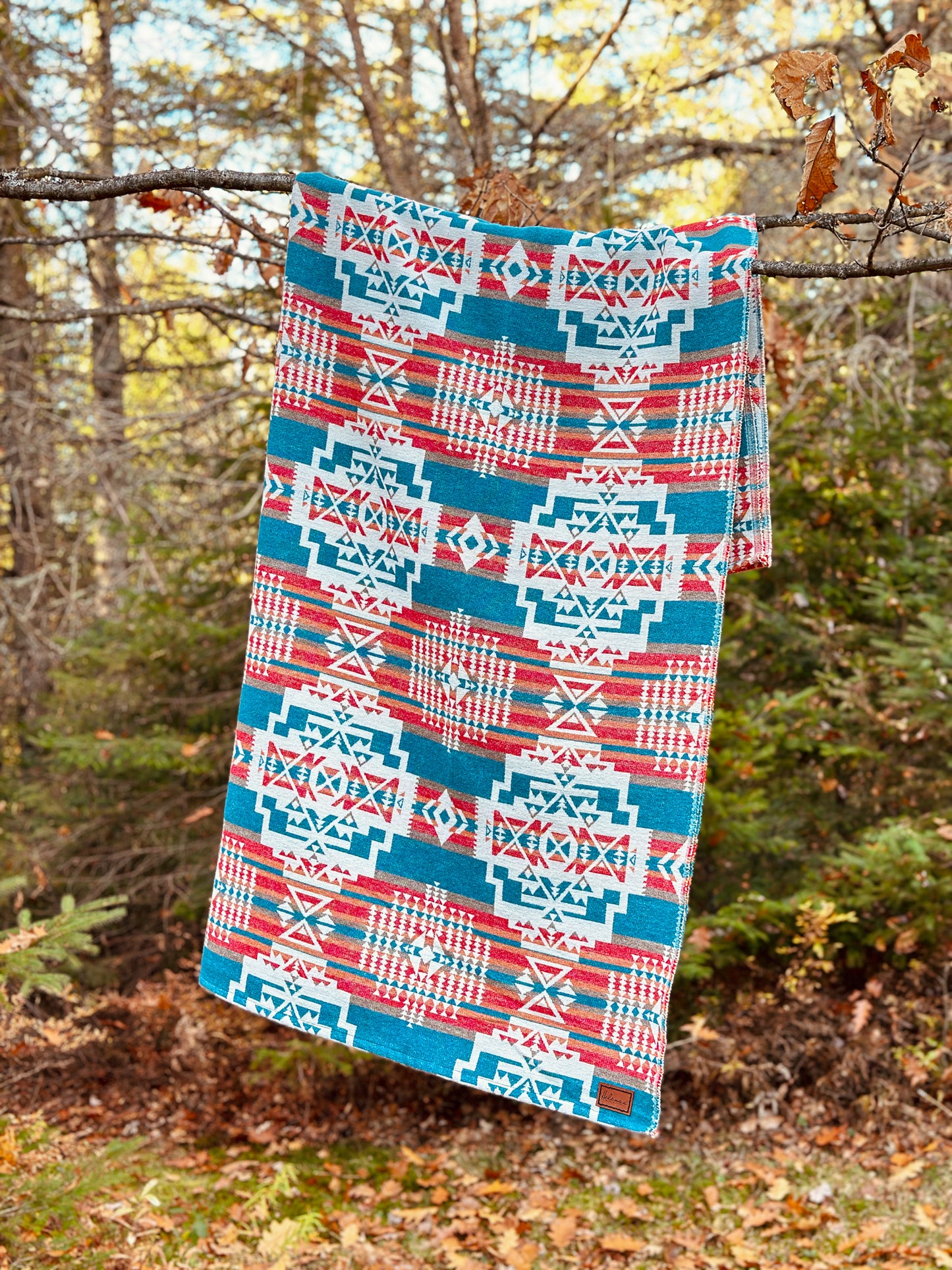 Blanket - Aztec boho wool throw