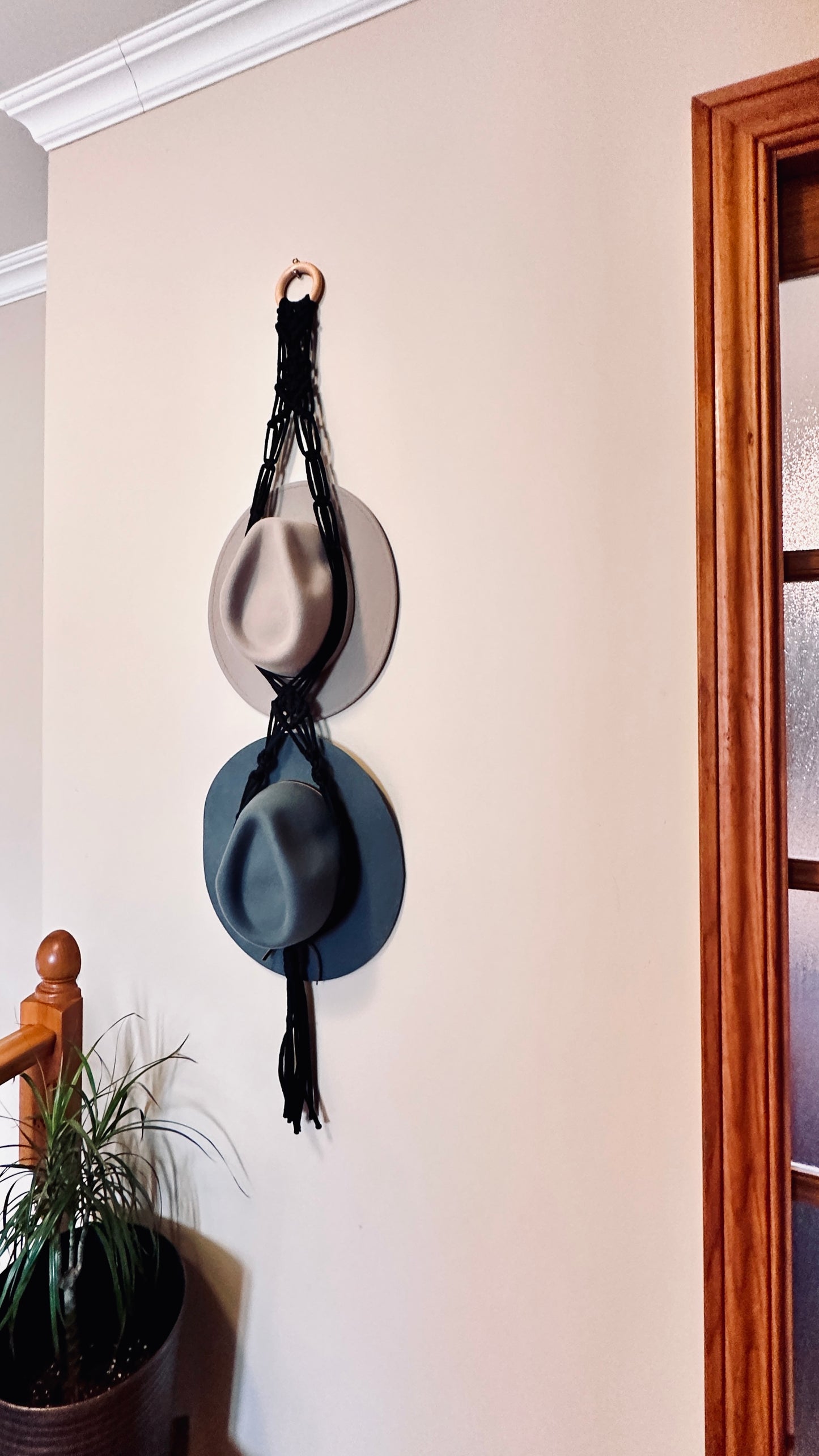 Recycled Cotton Macrame Hat Rack