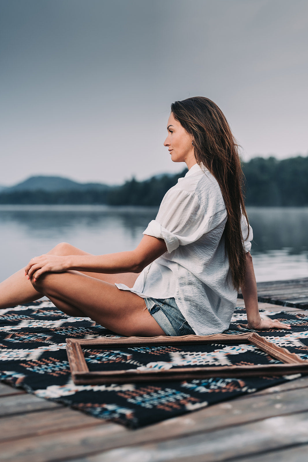Blanket - Aztec boho wool throw
