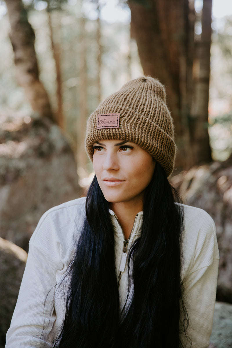 Tuque doublée avec ourlet - Kaki | Hélènou