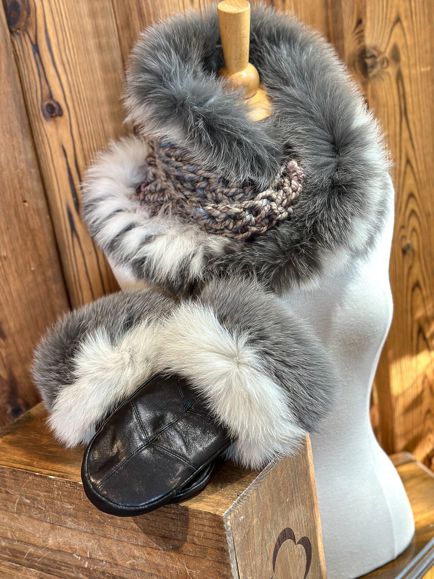 Recycled Fur Earmuffs, Ginger Wild Cat