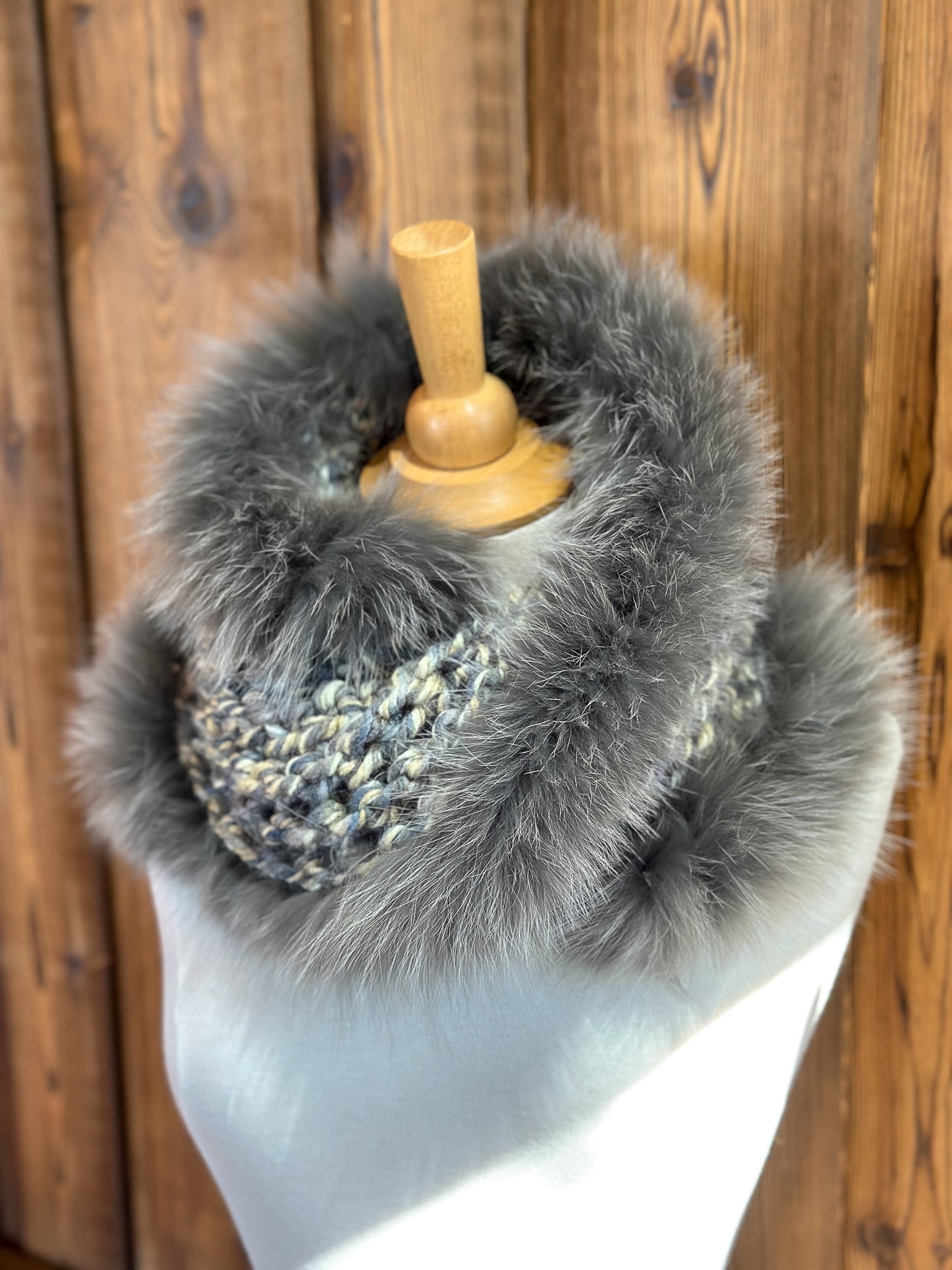 Recycled Fur Earmuffs, Ginger Wild Cat