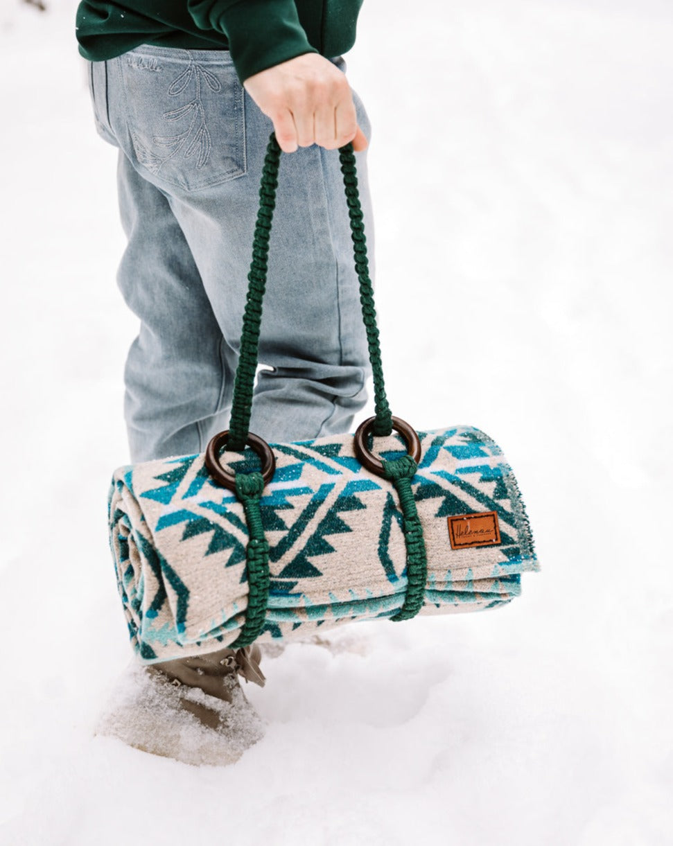 Ganse en macramé ajustable, Turquoise