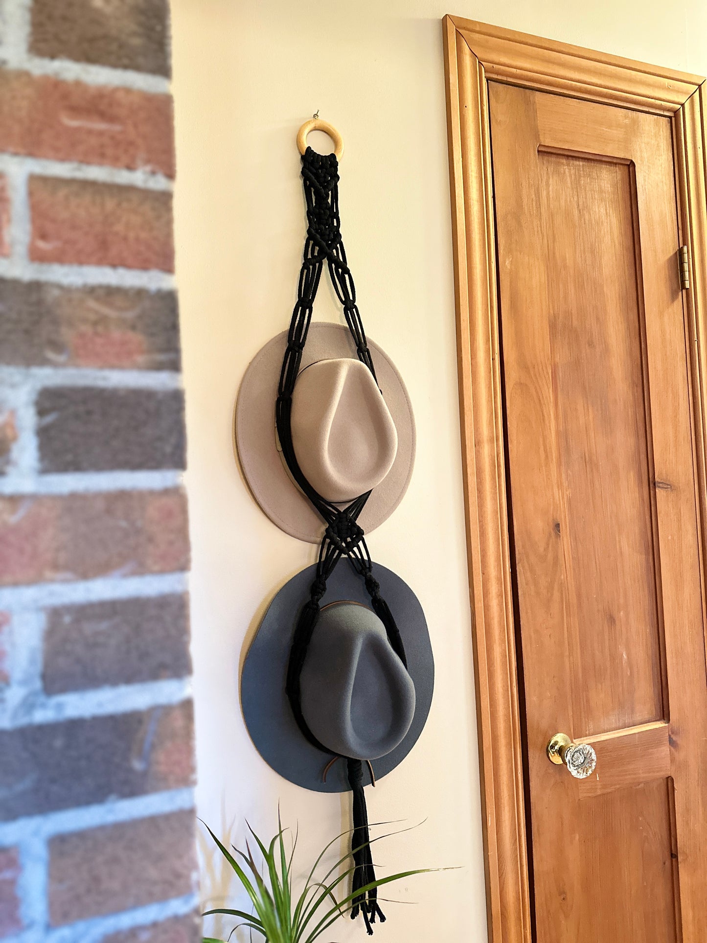 Recycled Cotton Macrame Hat Rack