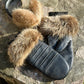 Recycled Fur Earmuffs, Ginger Wild Cat