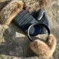 Recycled Fur Earmuffs, Ginger Wild Cat