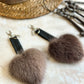 Porte clés en fourrure recyclée « p’tit coeur » Réversible