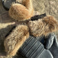 Recycled Fur Earmuffs, Ginger Wild Cat