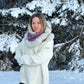 Scarf with recycled fur
