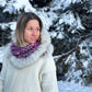 Scarf with recycled fur