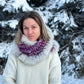 Scarf with recycled fur