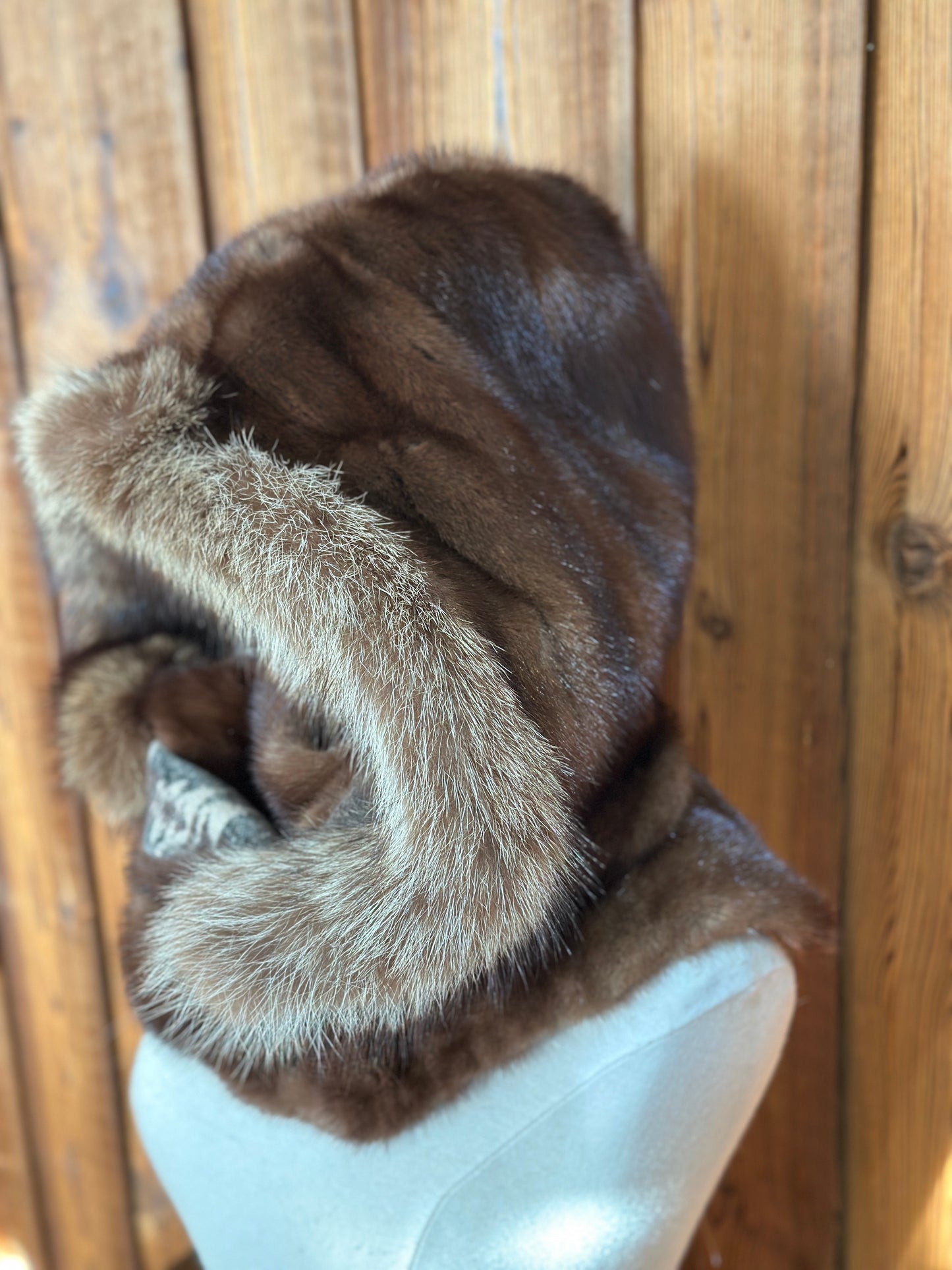 Foulard à capuchon amovible et réversible Beige et mauve