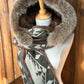 Foulard à capuchon amovible et réversible Vert et beige
