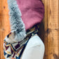 Foulard à capuchon amovible et réversible