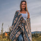 Couverture - Jeté en laine à motif boho aztèque