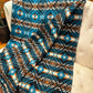 Couverture - Jeté en laine à motif boho aztèque