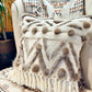 Cushion with recycled fur