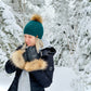 Ensemble Mitaines et Tuque avec pompon