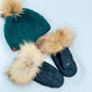 Ensemble Mitaines et Tuque avec pompon