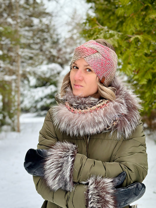 Ensemble Foulard, Bandeau et Mitaines