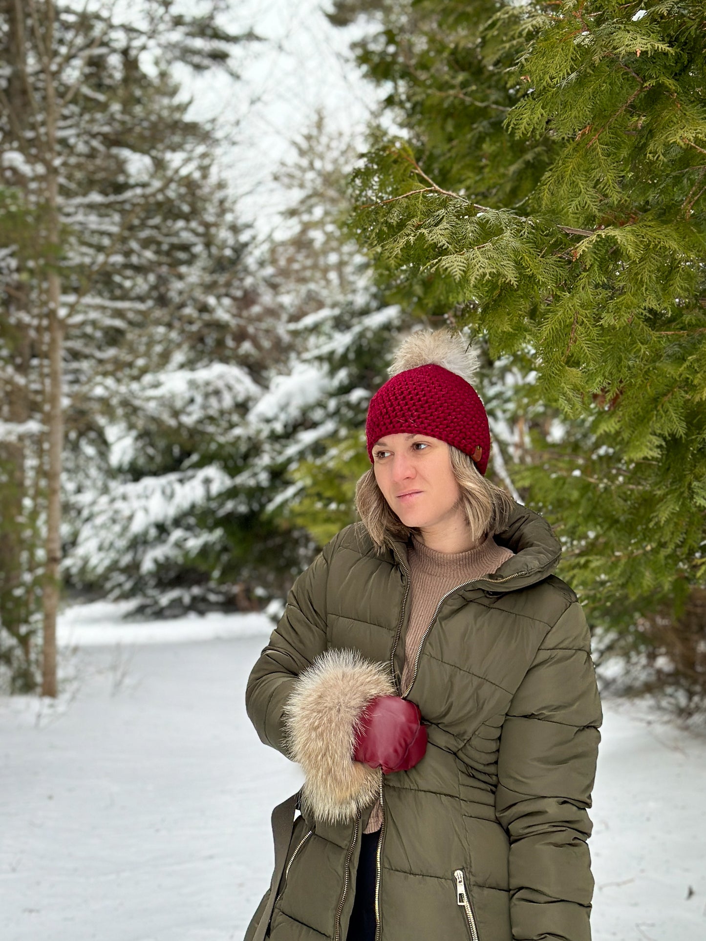 Ensemble Mitaines et Tuque avec pompon