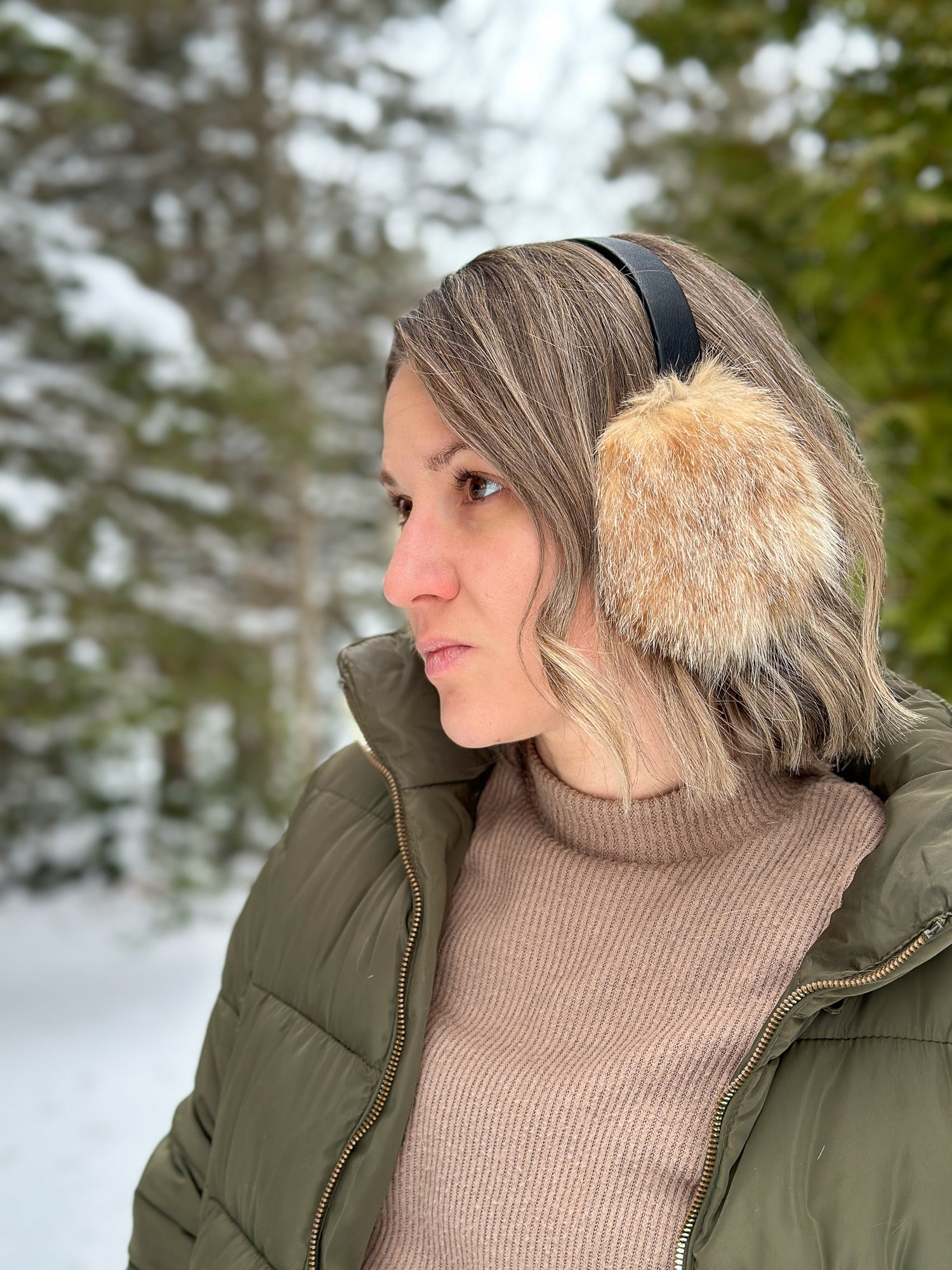 Cache Oreilles Cache-oreilles unisexe en fourrure recyclée, castor – Hélènou tricot ...