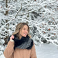 Scarf with recycled fur