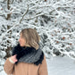 Scarf with recycled fur