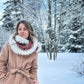 Scarf with recycled fur