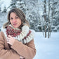 Scarf with recycled fur
