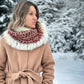 Scarf with recycled fur