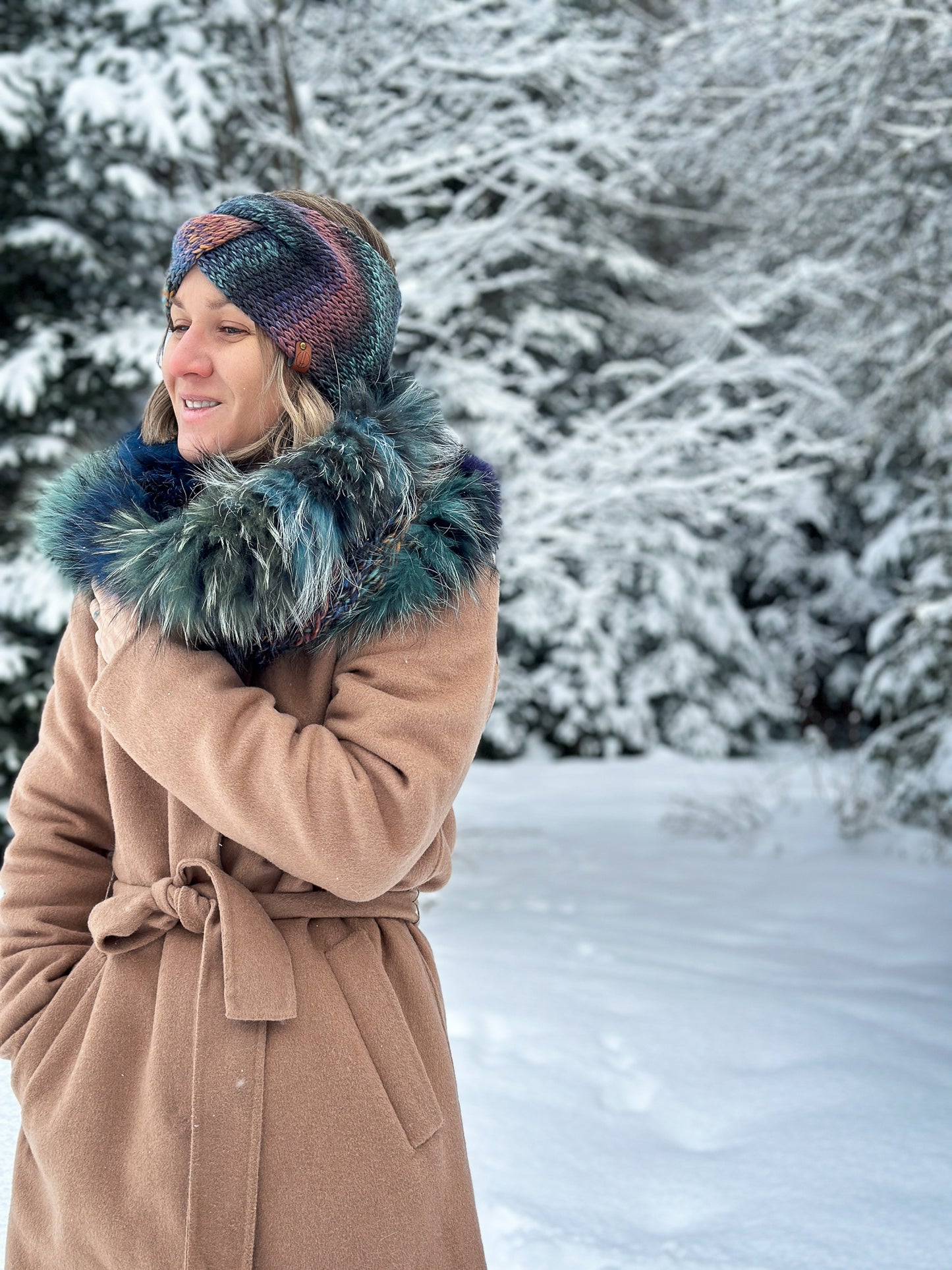 Recycled Fur Earmuffs, Ginger Wild Cat