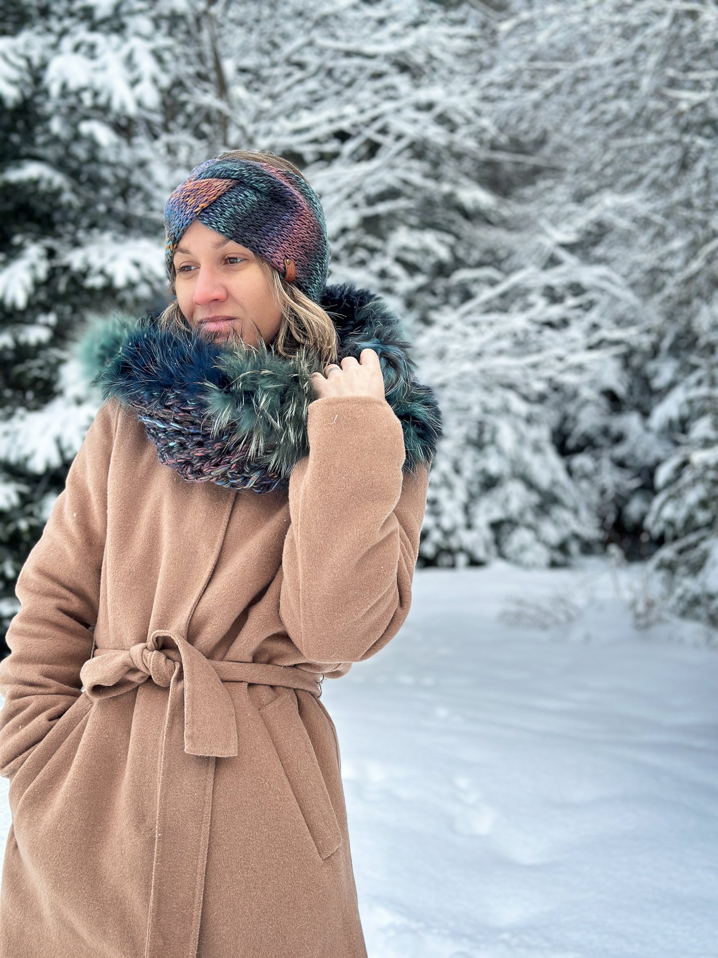 Recycled Fur Earmuffs, Ginger Wild Cat