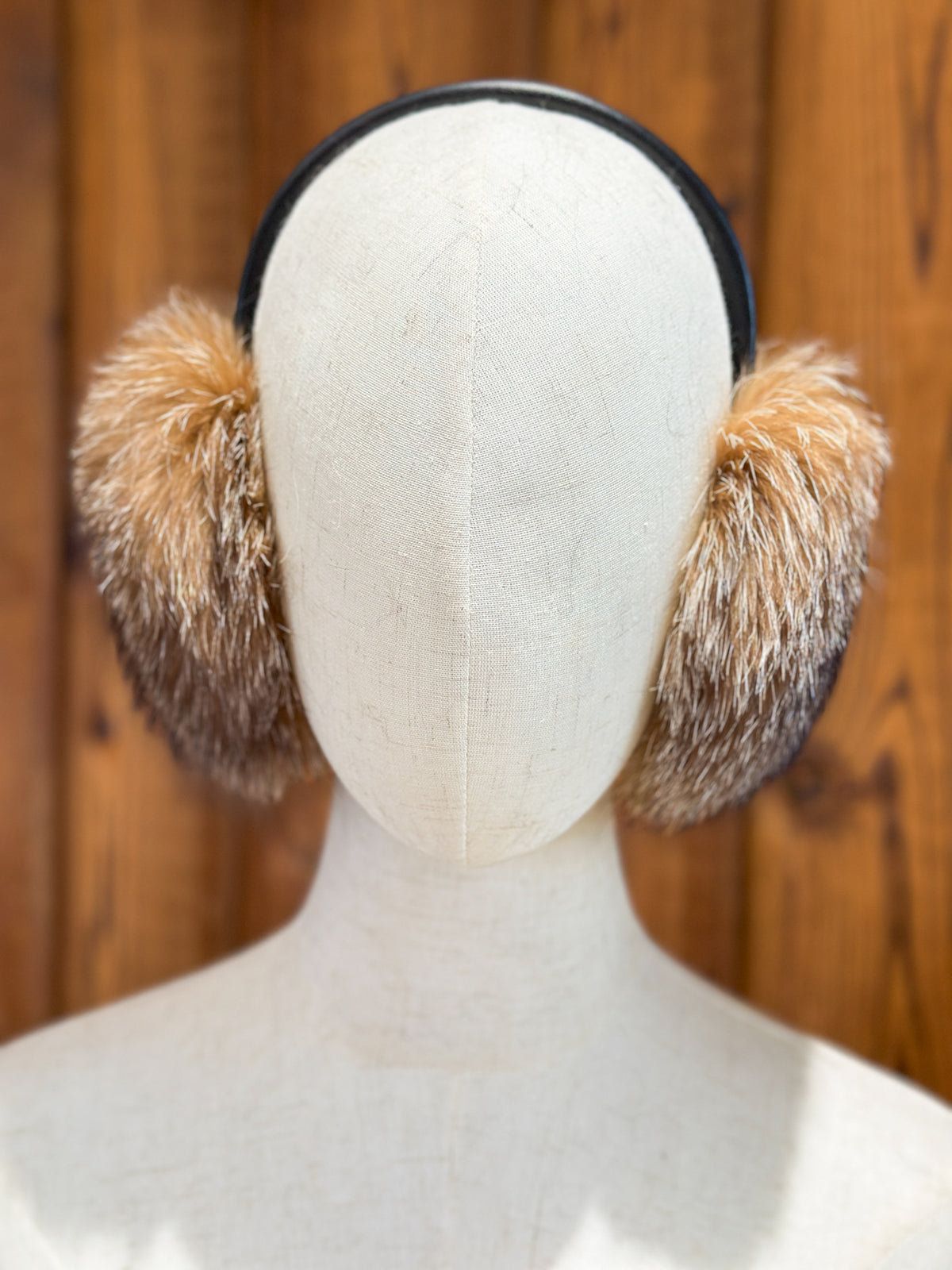 Cache-oreilles en fourrure recyclée, Renard