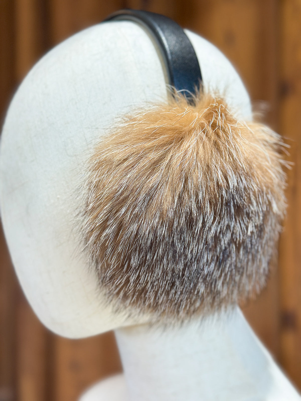 Cache-oreilles en fourrure recyclée, Renard