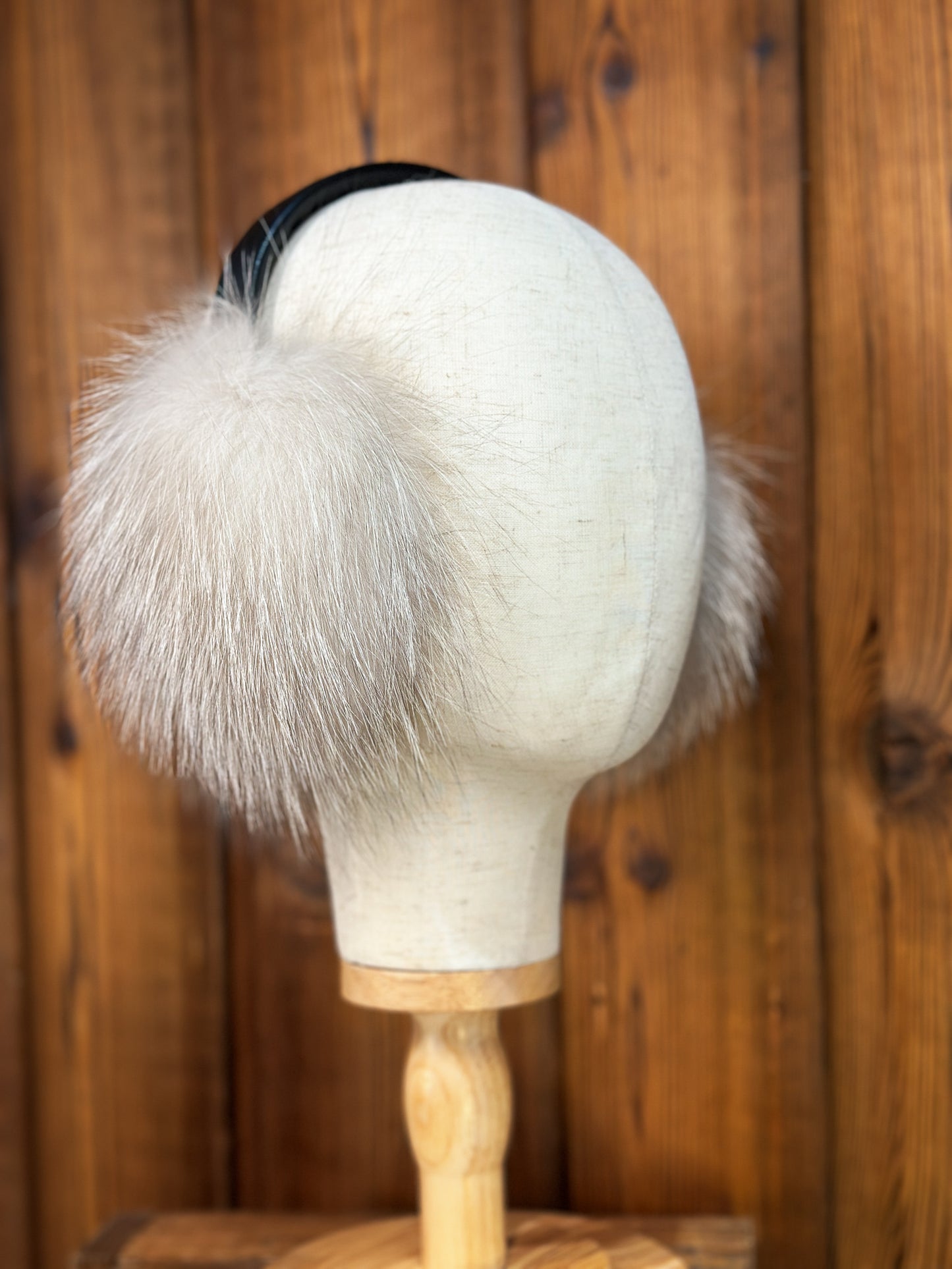 Cache-oreilles en fourrure recyclée, Renard