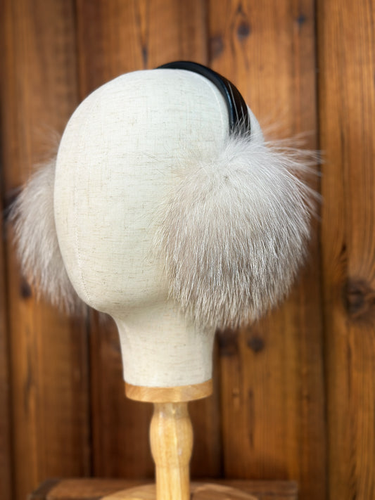 Cache-oreilles en fourrure recyclée, Renard