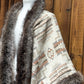 Shawl with fur