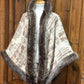 Shawl with fur
