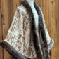 Shawl with fur