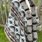 Châle couverture avec fourrure recyclée - Gris