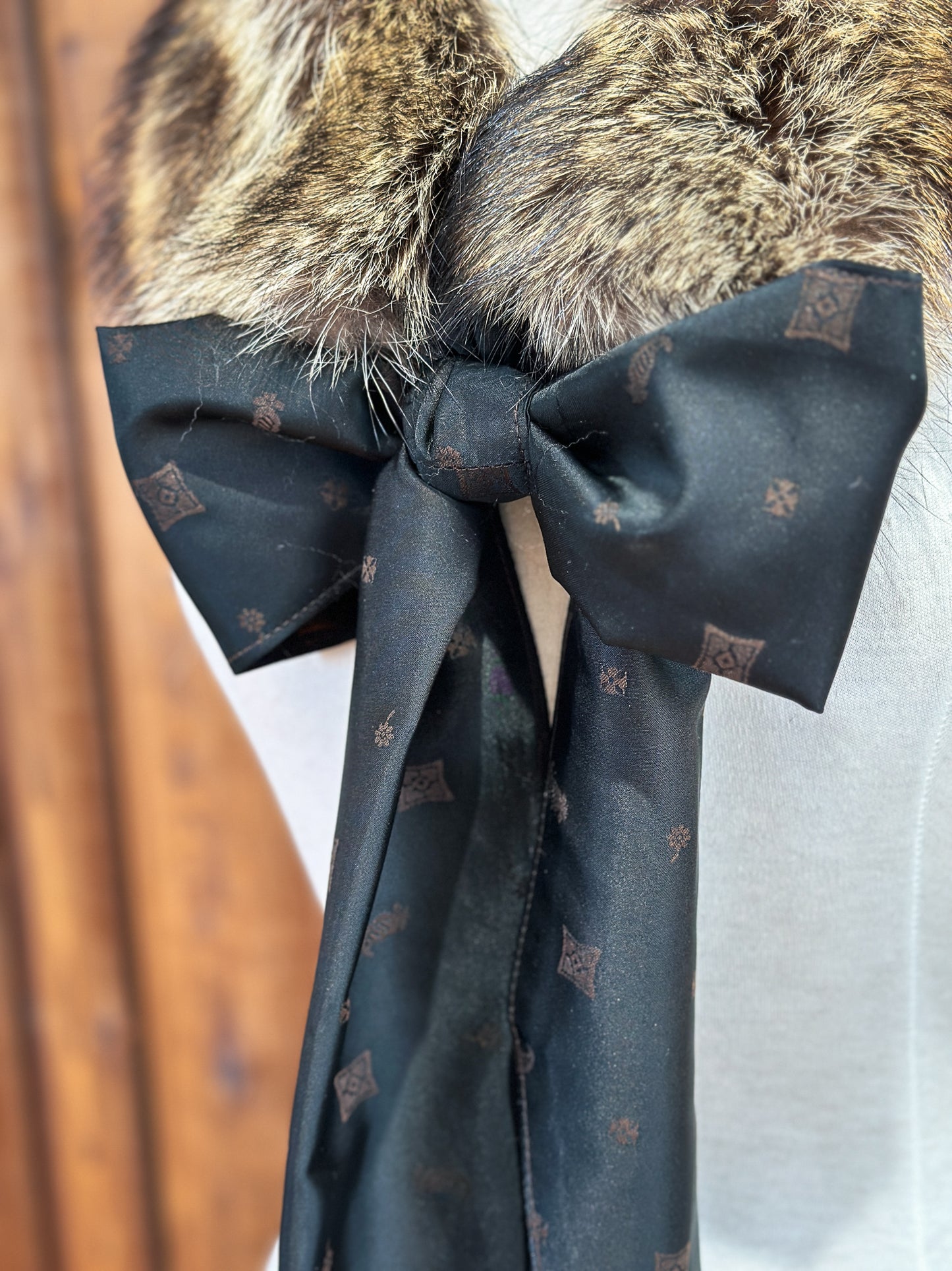 Foulard tout en fourrure avec boucle