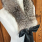 Foulard tout en fourrure 2 couleurs avec boucle
