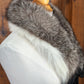 Foulard tout en fourrure 2 couleurs avec boucle