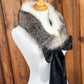 Foulard tout en fourrure 2 couleurs avec boucle