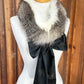 Foulard tout en fourrure 2 couleurs avec boucle