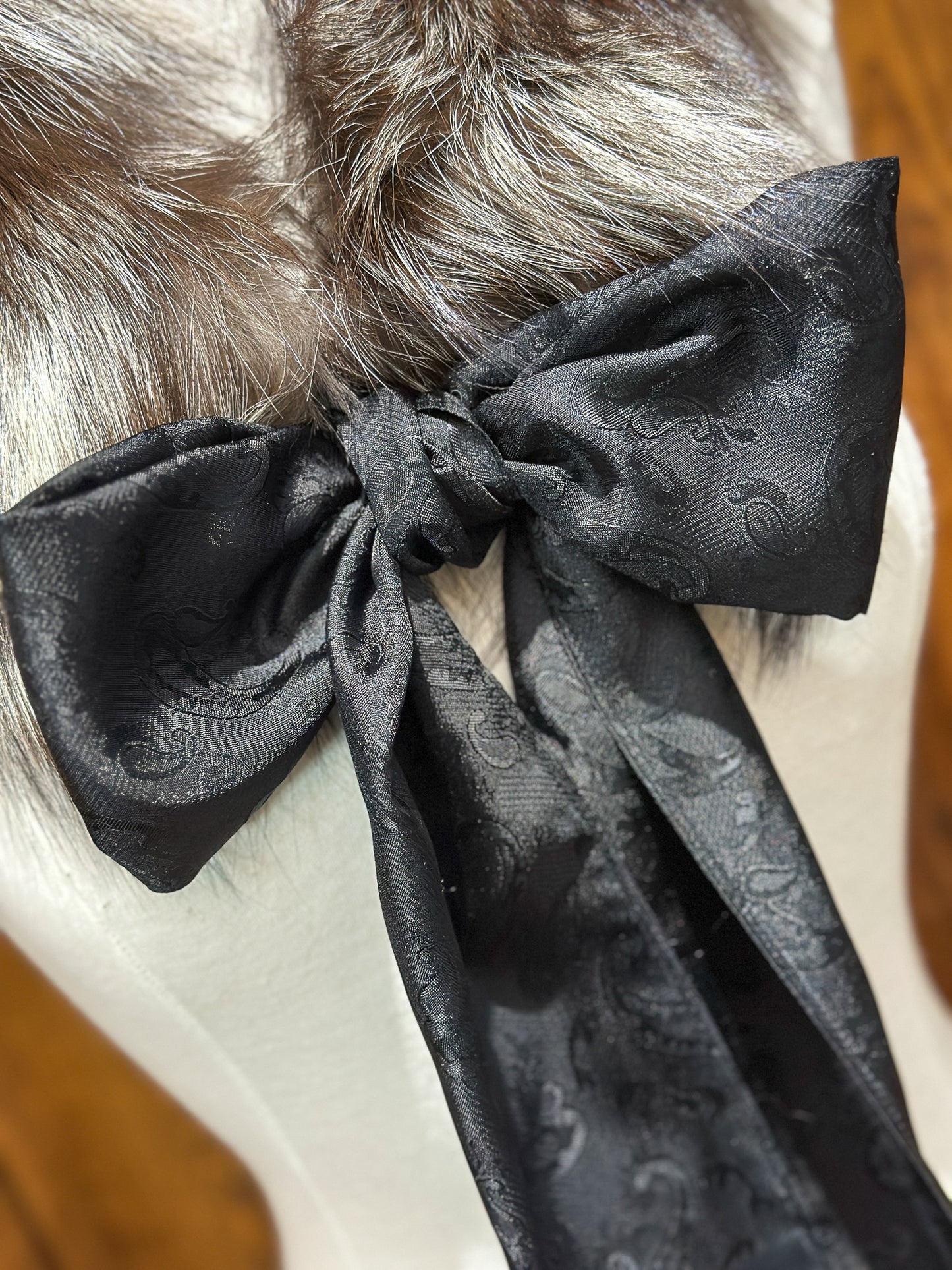 Foulard tout en fourrure avec boucle