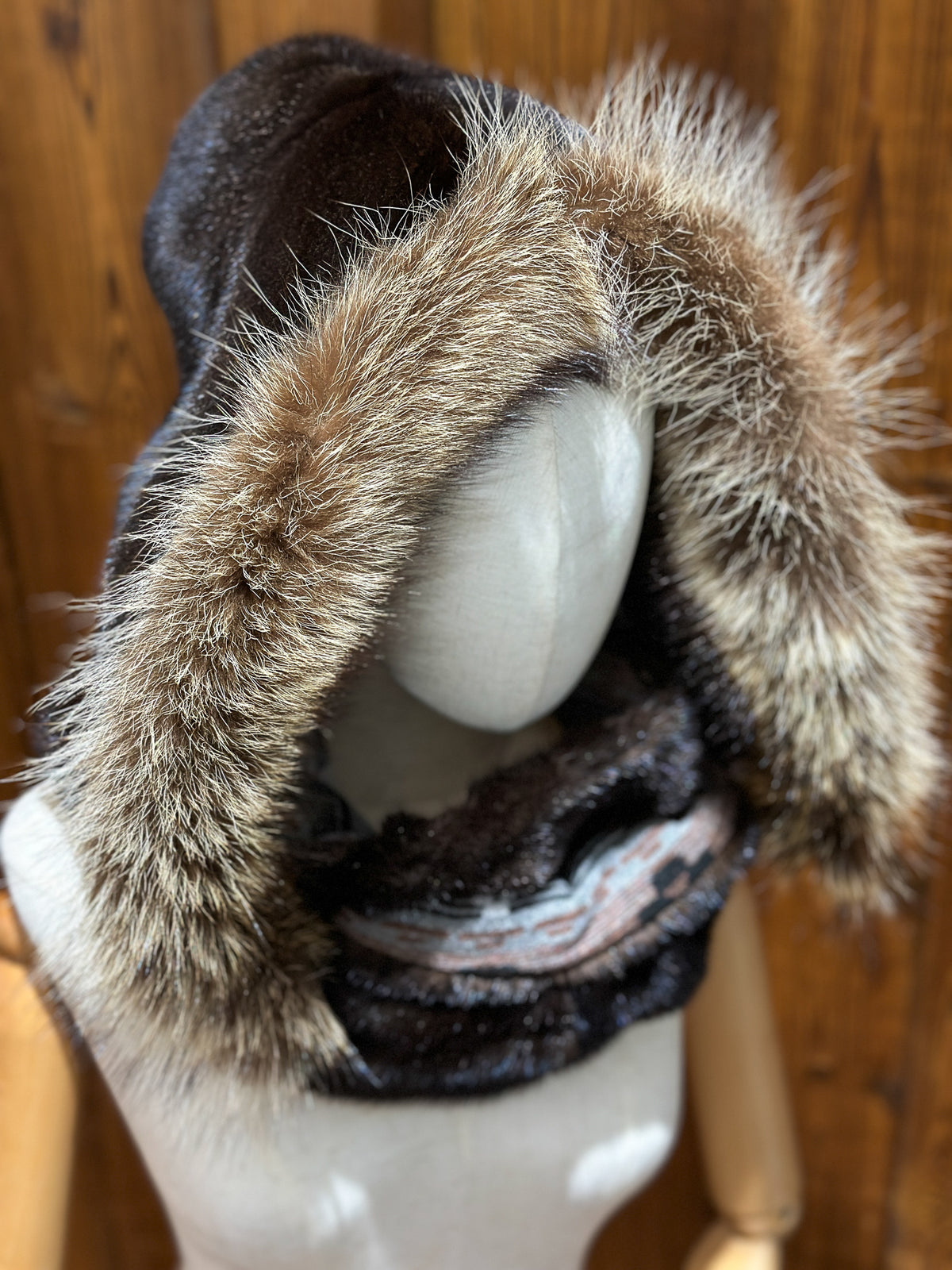 Foulard à capuchon amovible et réversible Gris et noir