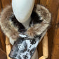 Foulard à capuchon amovible et réversible Gris et noir